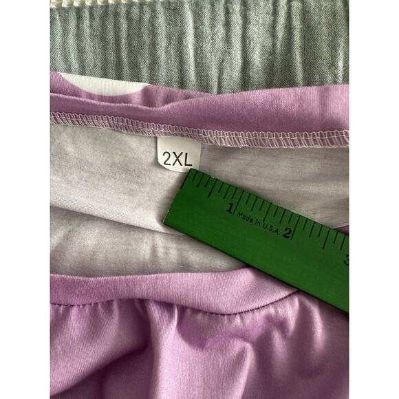 Purple White Polka Dot Short Sleeve Swing Dress Plus Envy Inside Out 2 Sz 2XL - Picture 3 of 3